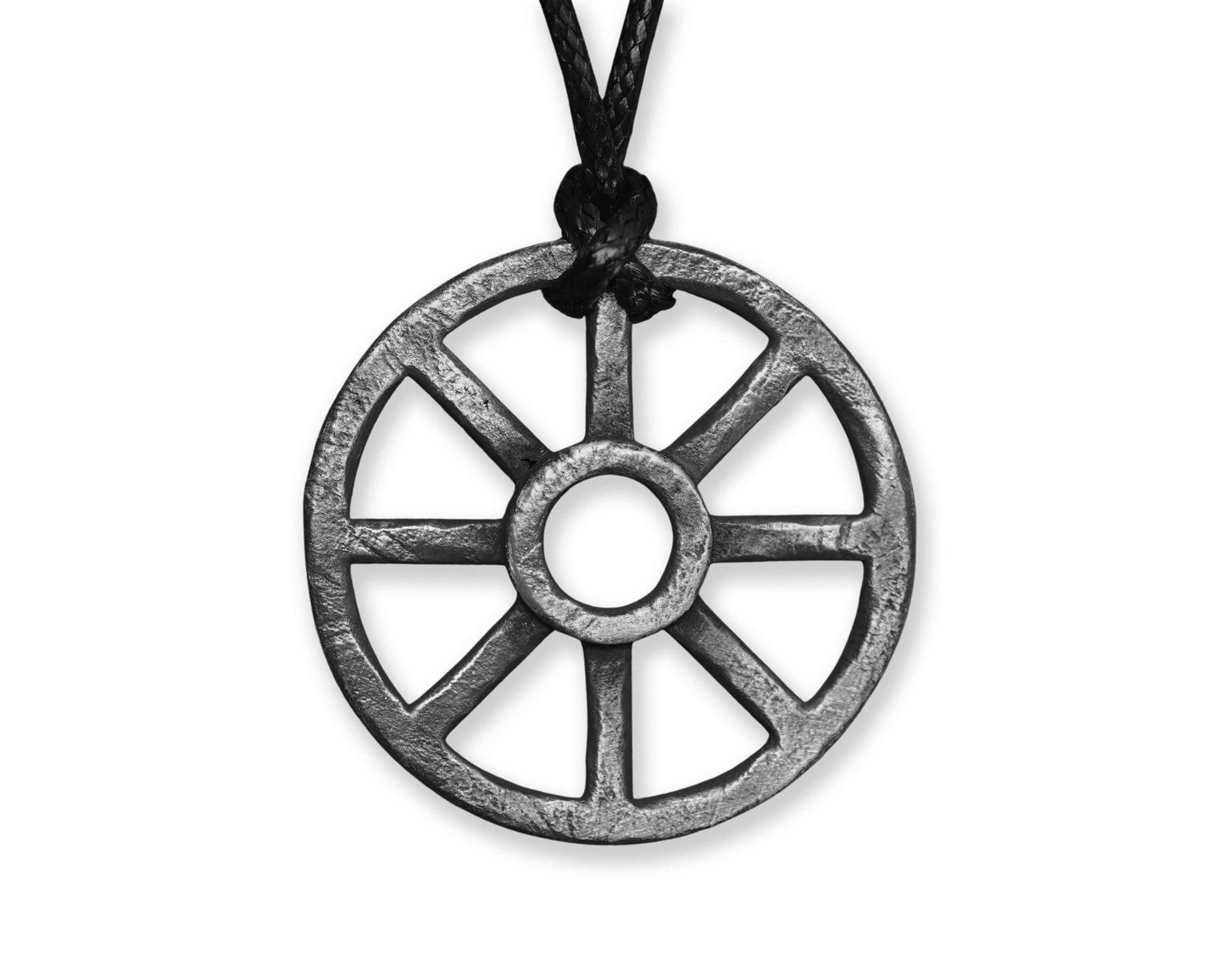 Taranis Dharma Solar Cross Sun Wheel Viking Celtic Wheel of Life Eight Spoked Wheel Viking Jewelry Pendant Necklace Dharmachakra