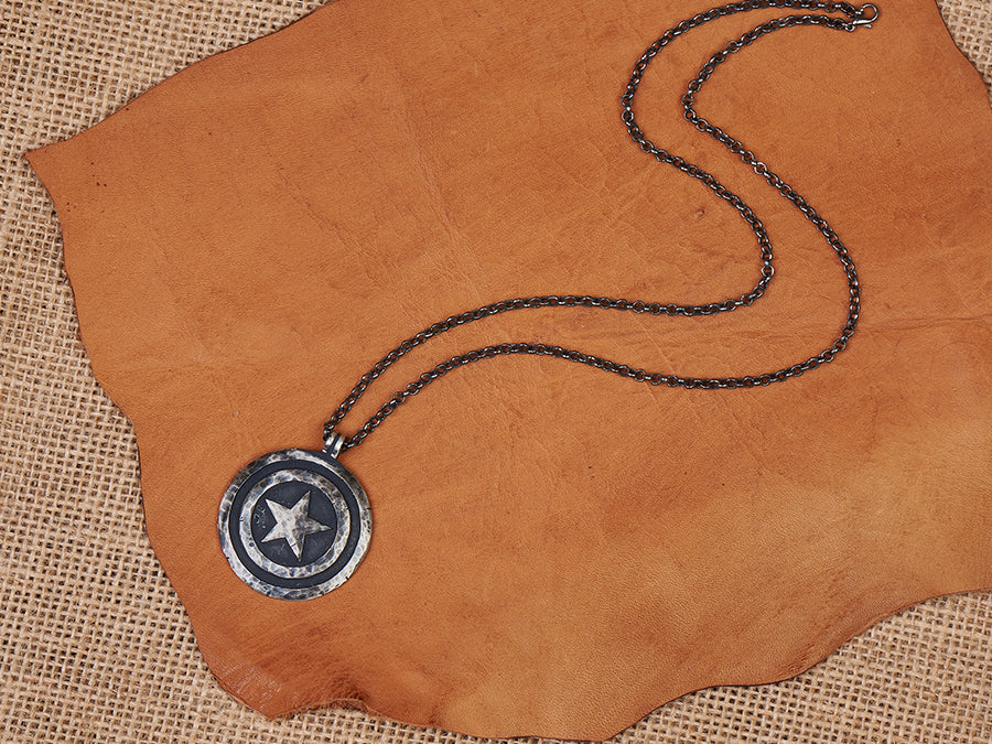 Captain America Shield Necklace Pendant Amulet with chain