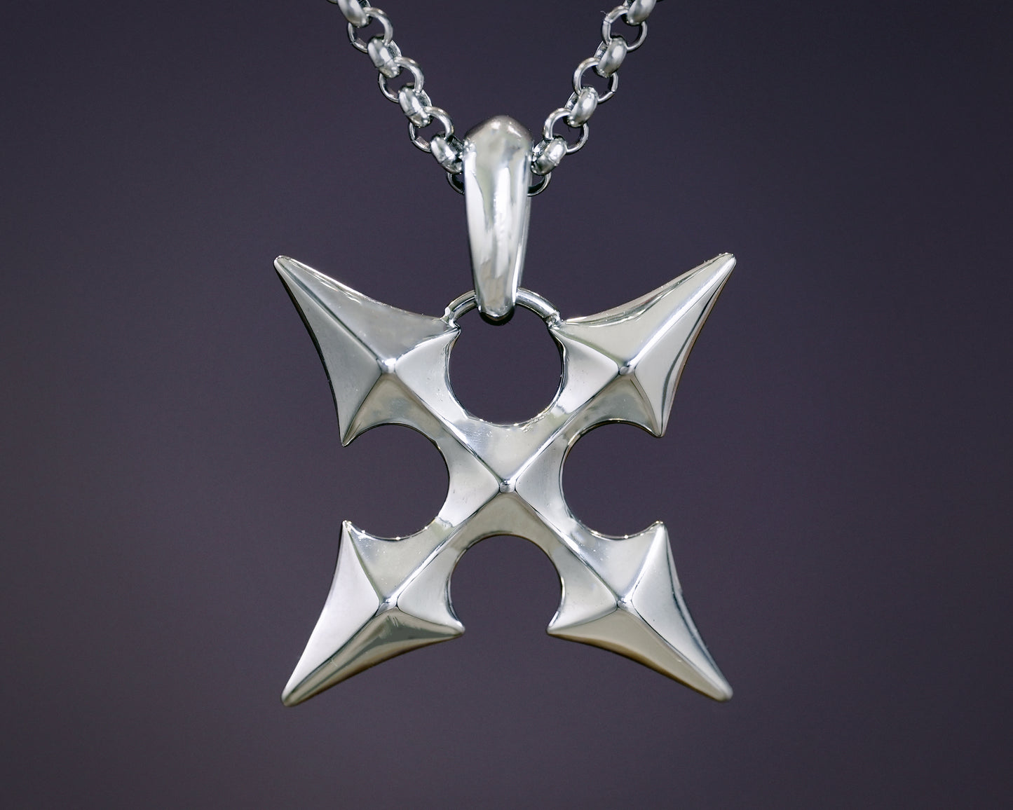 Collier pendentif en argent sterling 925 avec croix de Roxas et cœur du Royaume, bijoux livre des prophéties