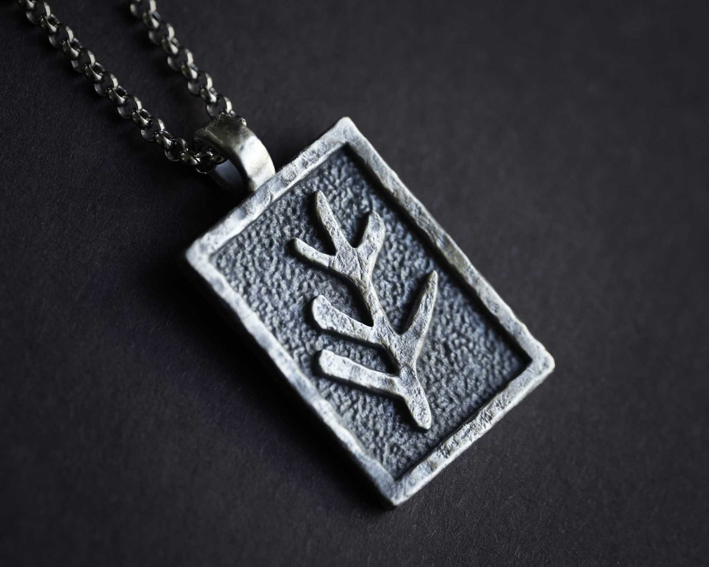 Fabriqué à la main Cthulhu HP Lovecraft Elder Sign Protection contre les dieux aînés Symbole Collier Pendentif Bijoux Amulette Laiton / 925 Argent Sterling