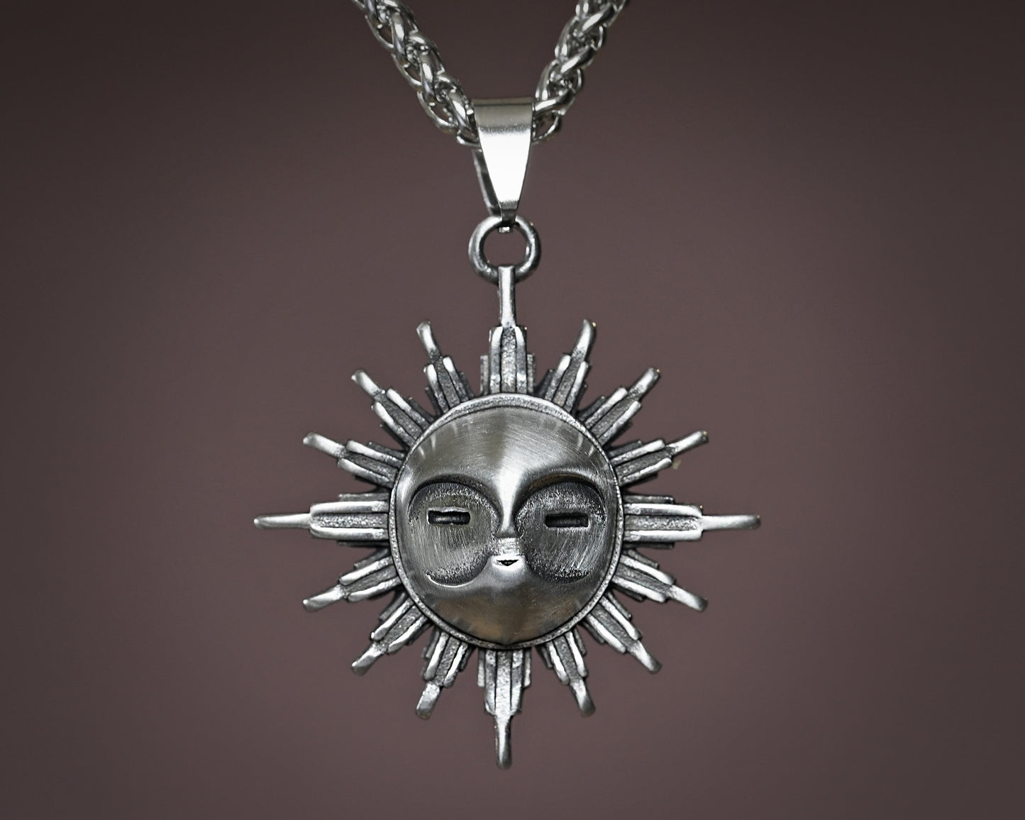 Esquie Mask Necklace - Expedition 33 Fantasy Game Jewelry - Clair Obscur Brass or Silver Pendant Amulet