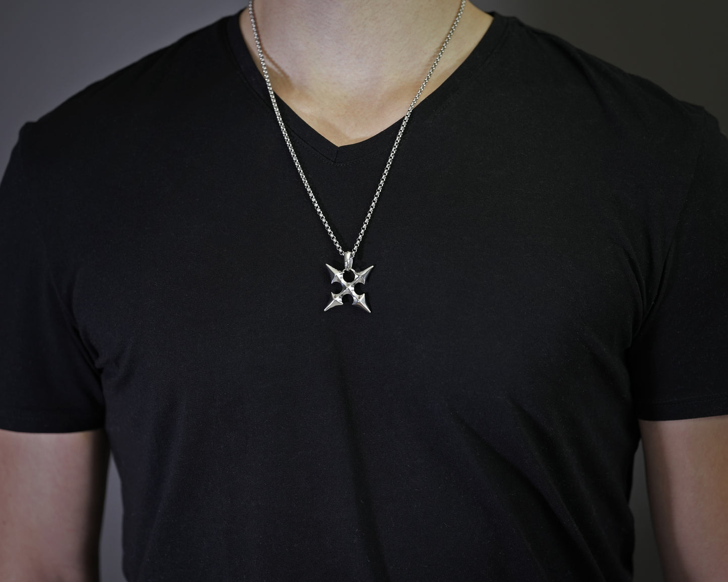 Collier pendentif en argent sterling 925 avec croix de Roxas et cœur du Royaume, bijoux livre des prophéties