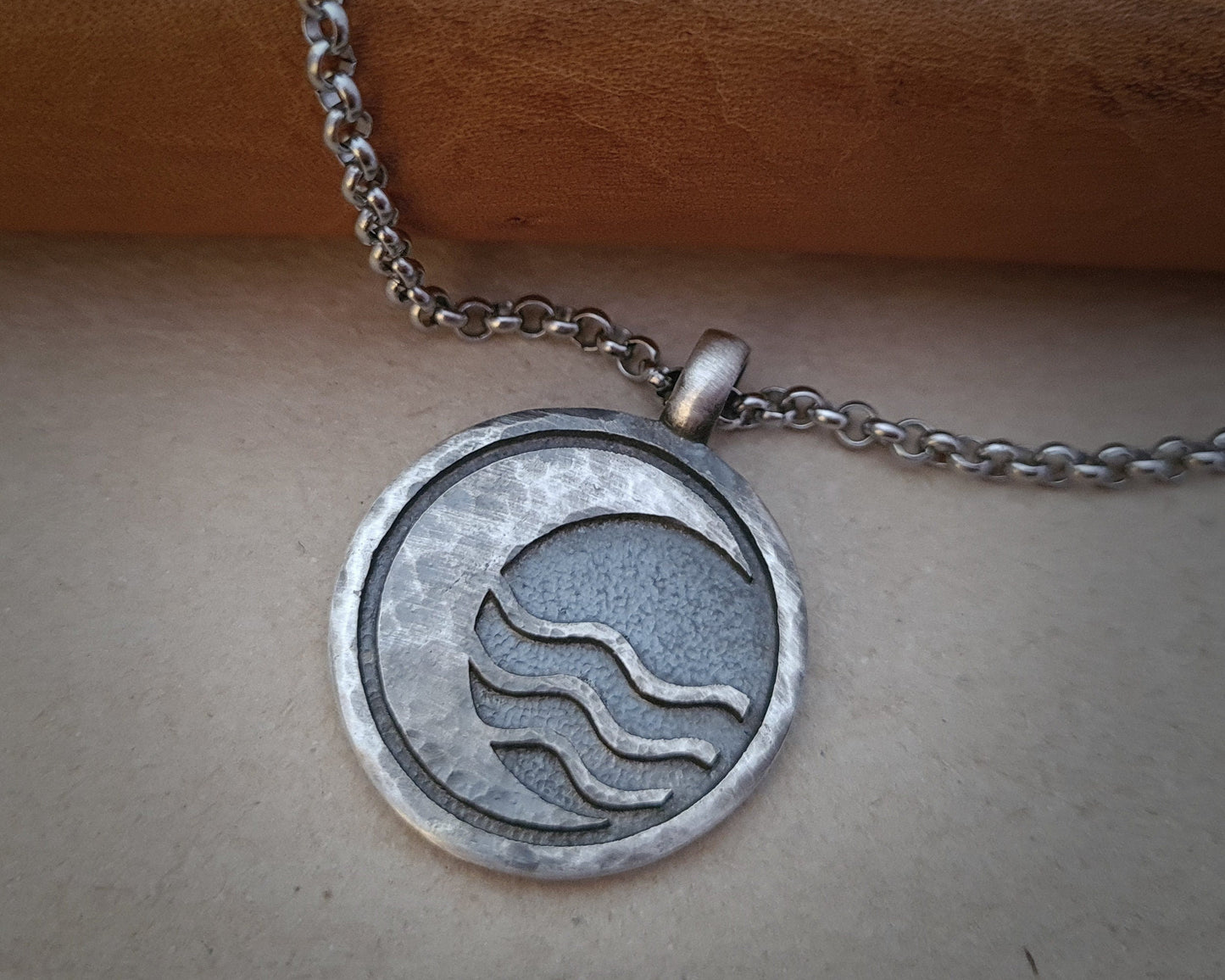 925 Sterling Silver Avatar Last Airbender Northern Water Tribe Nation Necklace Pendant - Baldur Jewelry
