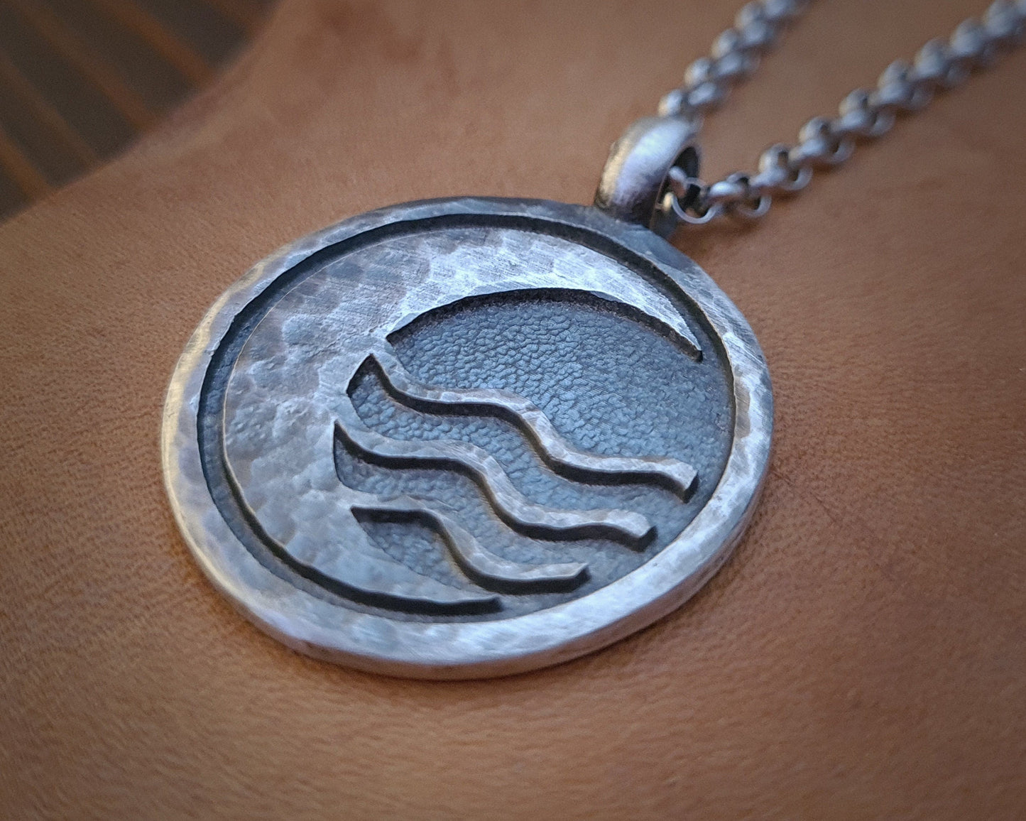 925 Sterling Silver Avatar Last Airbender Northern Water Tribe Nation Necklace Pendant - Baldur Jewelry