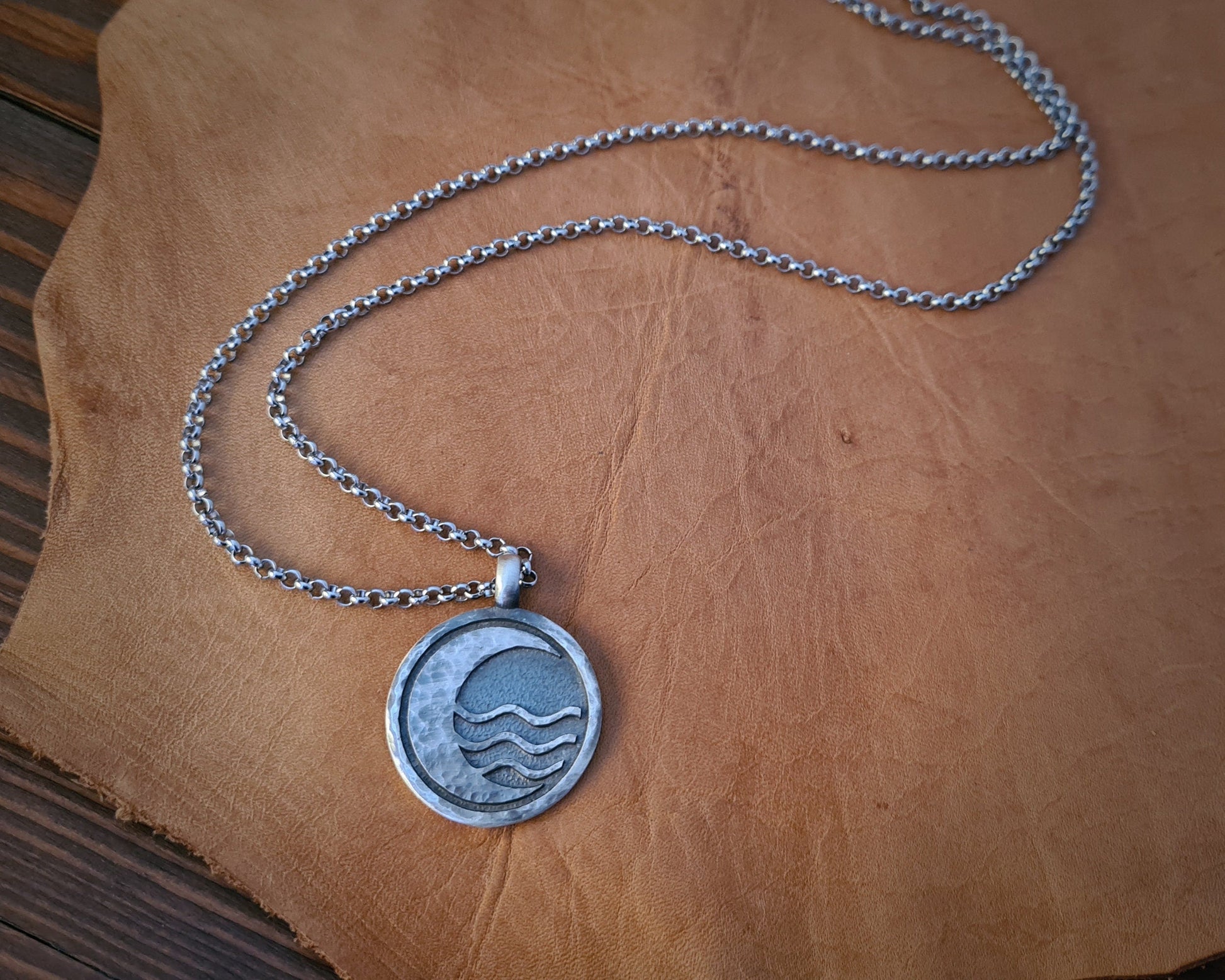 925 Sterling Silver Avatar Last Airbender Northern Water Tribe Nation Necklace Pendant - Baldur Jewelry