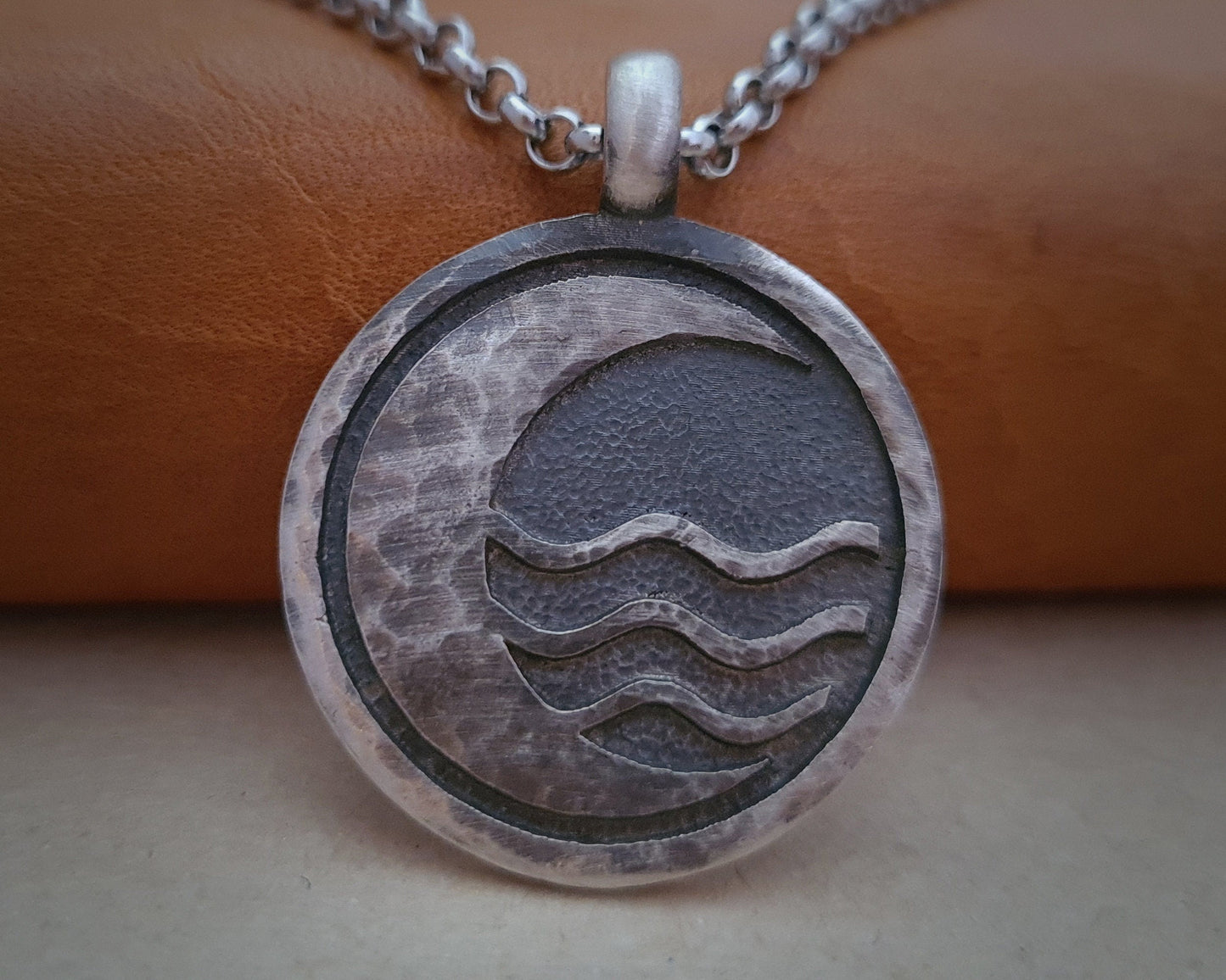 925 Sterling Silver Avatar Last Airbender Northern Water Tribe Nation Necklace Pendant - Baldur Jewelry