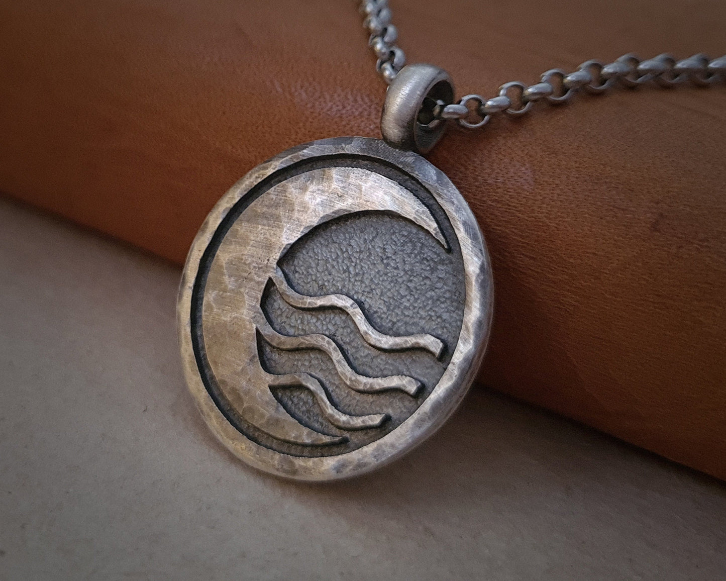 925 Sterling Silver Avatar Last Airbender Northern Water Tribe Nation Necklace Pendant - Baldur Jewelry
