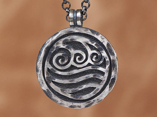 925 Sterling Silver Avatar Last Airbender Water Tribe Nation Necklace Pendant - Baldur Jewelry