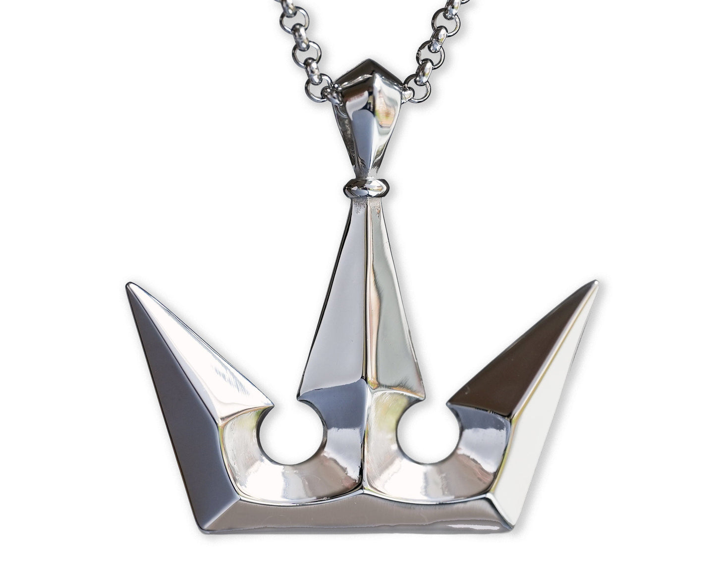 925 Sterling Silver Crown Queen Princess Pendant Necklace Charm Jewelry - Baldur Jewelry