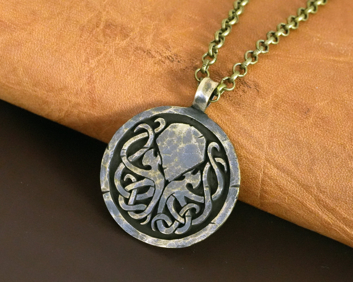 925 Sterling Silver Cthulhu Necklace Pendant Amulet With Chain - Baldur Jewelry