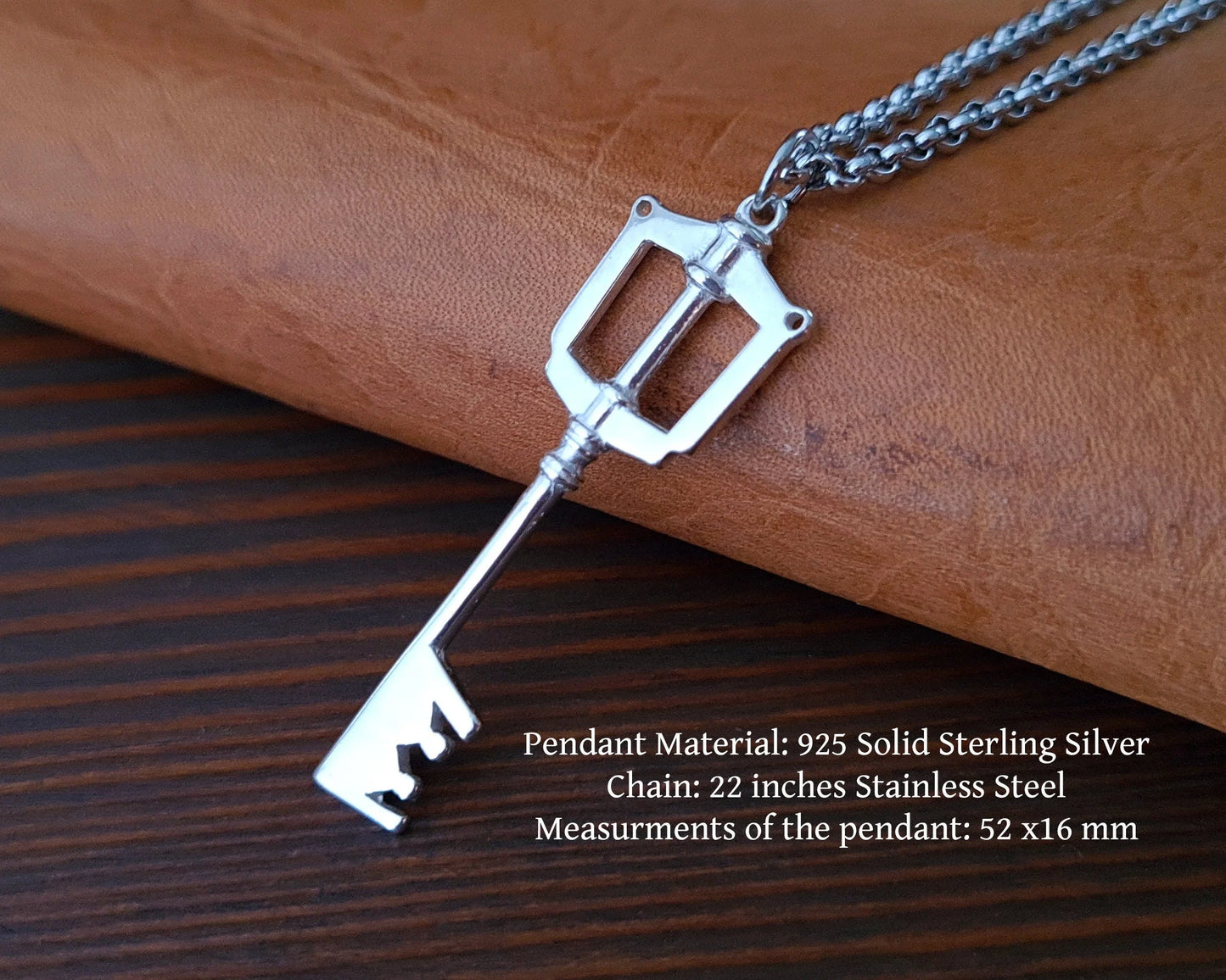 925 Sterling Silver Kingdom Heart Pendant Necklace Jewelry Amulet Talisman - Baldur Jewelry