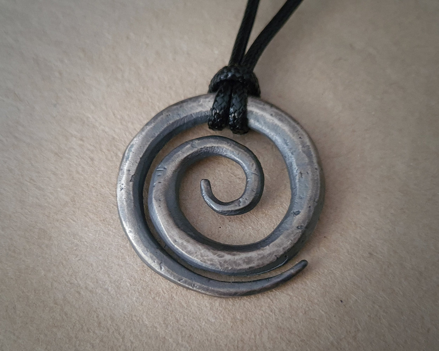 925 Sterling Silver Large Spiral Eternity Viking Celtic Necklace Charm - Baldur Jewelry