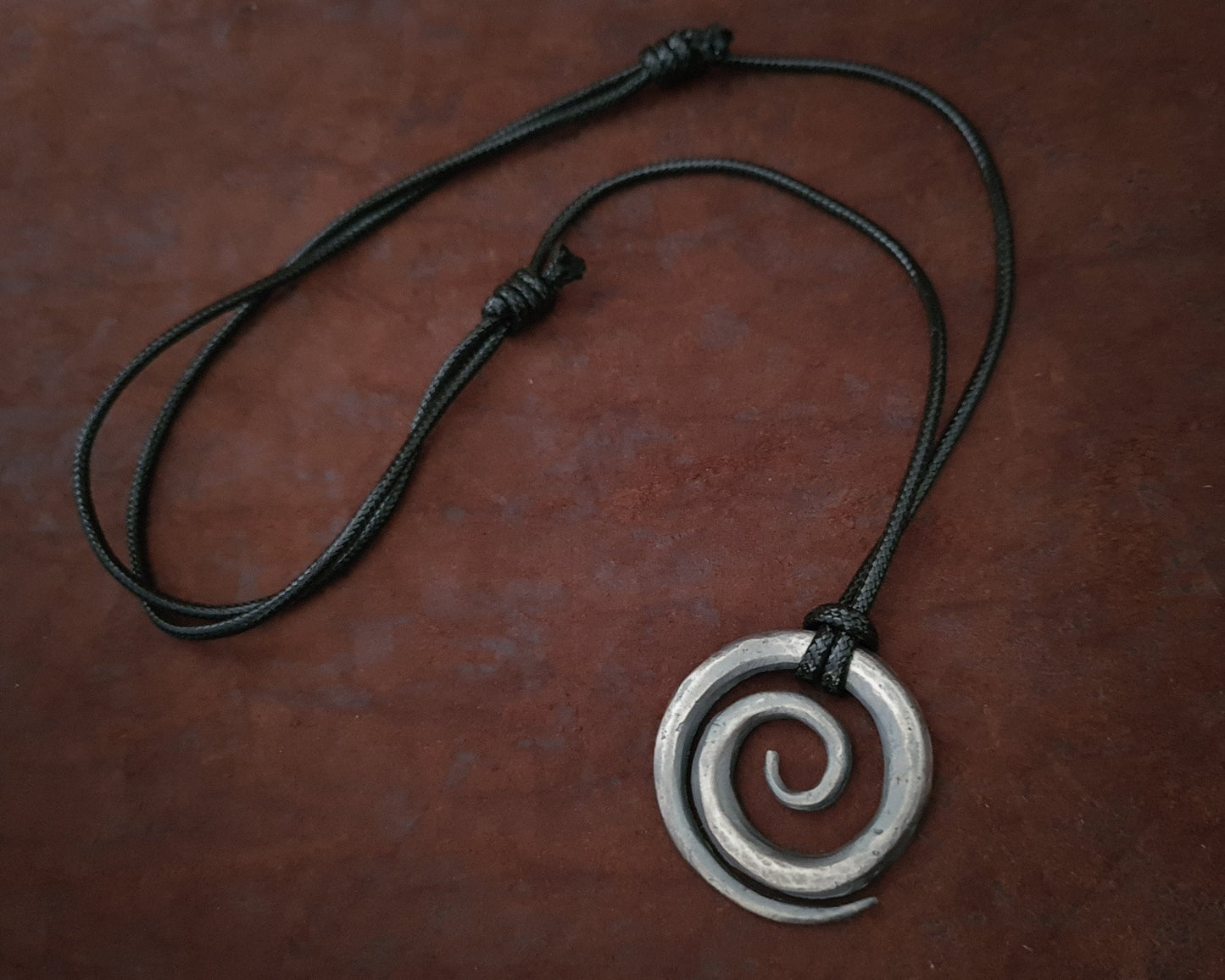 925 Sterling Silver Large Spiral Eternity Viking Celtic Necklace Charm - Baldur Jewelry