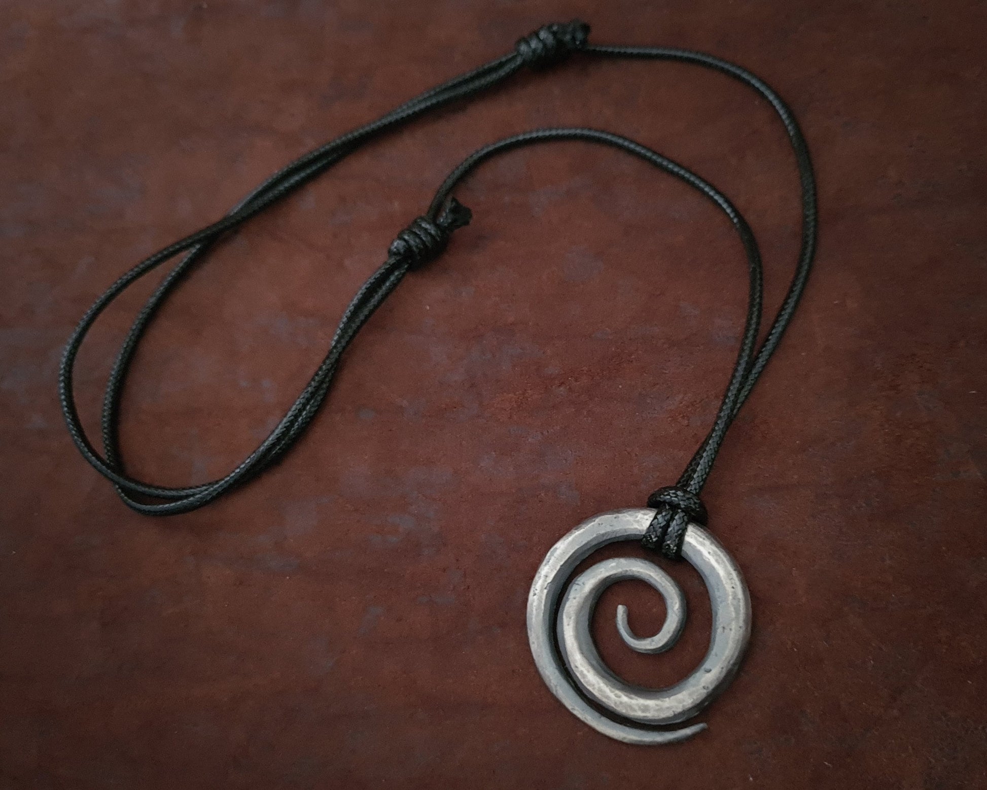 925 Sterling Silver Large Spiral Eternity Viking Celtic Necklace Charm - Baldur Jewelry