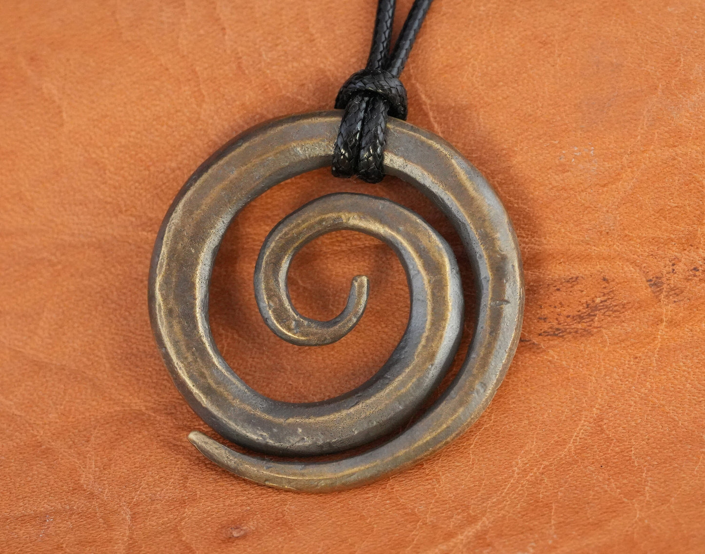 925 Sterling Silver Large Spiral Eternity Viking Celtic Necklace Charm - Baldur Jewelry