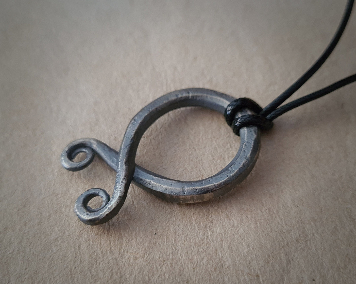 925 Sterling Silver Viking Norse Troll Cross Trollkors Protection Symbol Ancient Looking Hammered Style Pendant Necklace Amulet - Baldur Jewelry