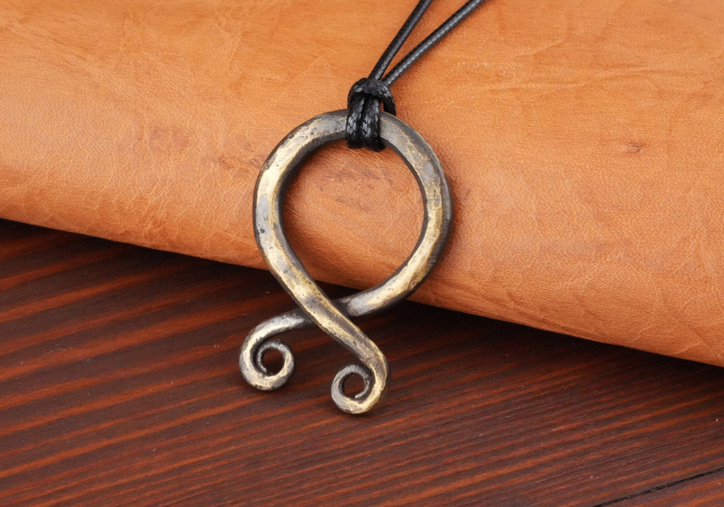 925 Sterling Silver Viking Norse Troll Cross Trollkors Protection Symbol Ancient Looking Hammered Style Pendant Necklace Amulet - Baldur Jewelry