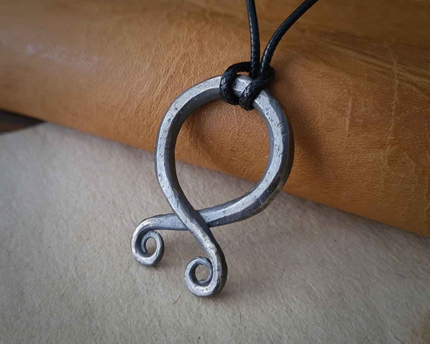 925 Sterling Silver Viking Norse Troll Cross Trollkors Protection Symbol Ancient Looking Hammered Style Pendant Necklace Amulet - Baldur Jewelry