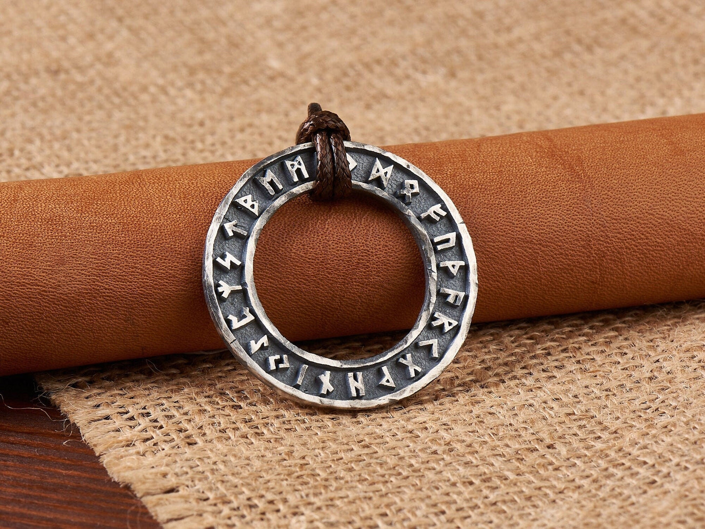 925 Sterling Silver Viking Rune necklace,Futhark Norse Rune Amulet, Viking jewelry, Runes Pendant - Baldur Jewelry