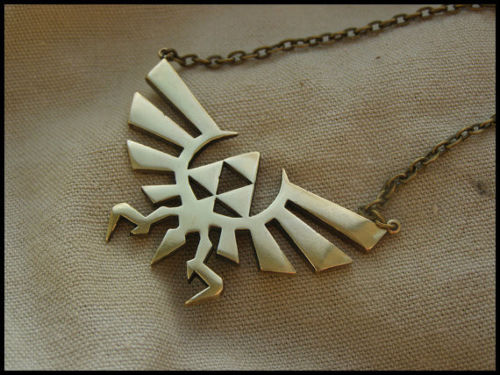 925 Sterling Silver / Brass The Legend of Zelda Triforce Necklace Pendant Jewelry