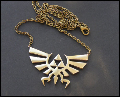 925 Sterling Silver / Brass The Legend of Zelda Triforce Necklace Pendant Jewelry