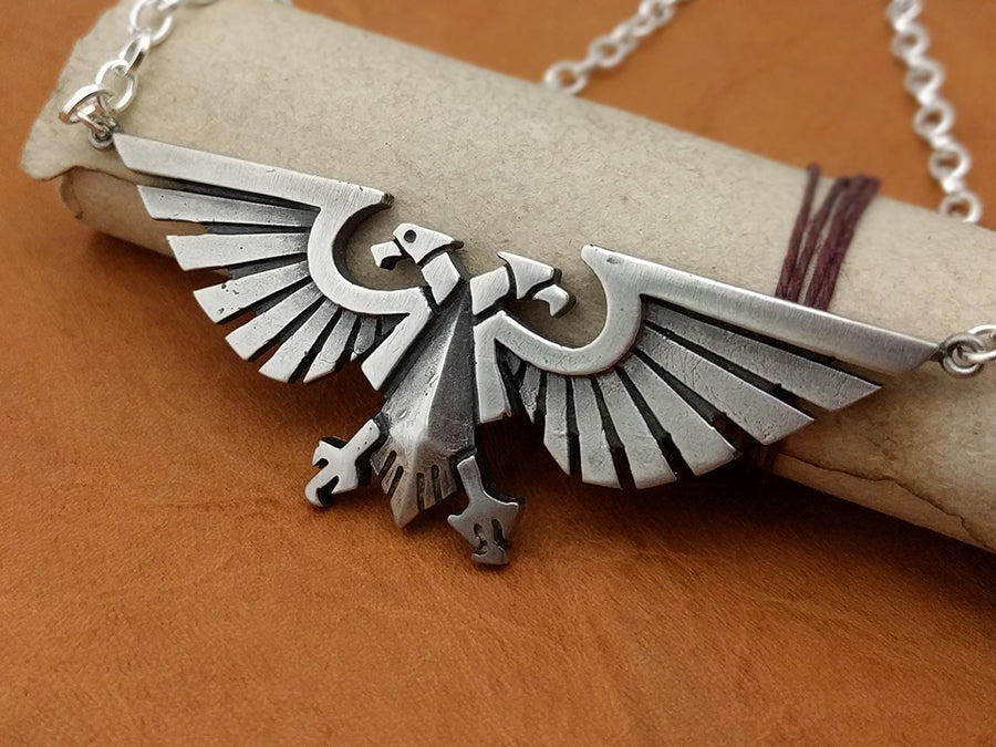 Warhammer 40K Empereur de l'Humanité Ancien Collier Aquila Aigle Impérial Pendentif Grand