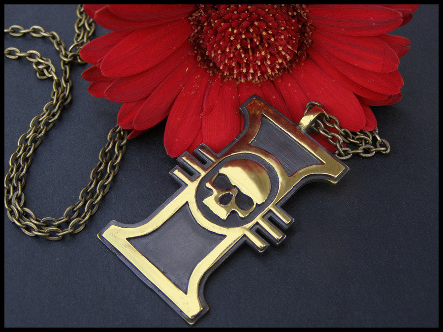 Warhammer 40K Inquisition Antique / Pendentif brillant Argent / Laiton