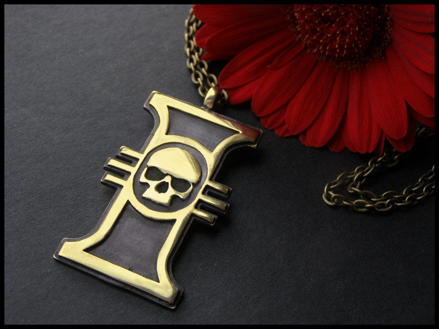Warhammer 40K Inquisition Antique / Pendentif brillant Argent / Laiton