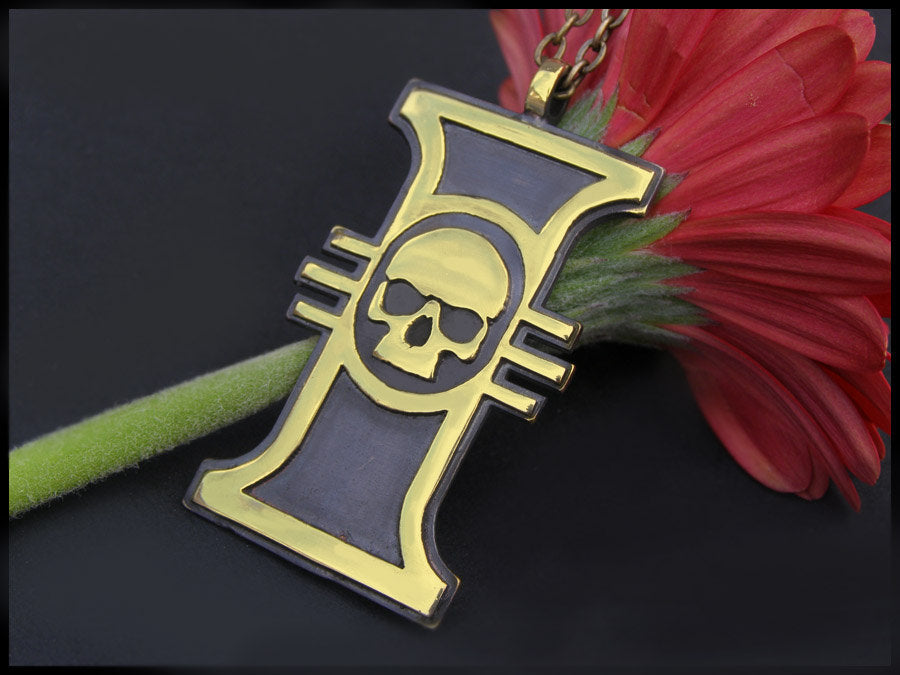 Warhammer 40K Inquisition Antique / Pendentif brillant Argent / Laiton