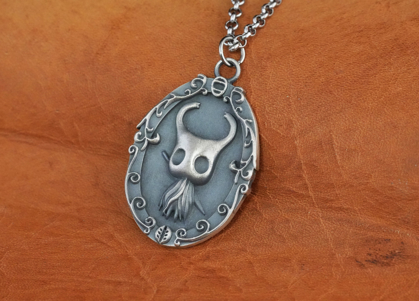 Brass Hollow Knight Pendant Necklace Charm Jewelry Charm - Baldur Jewelry