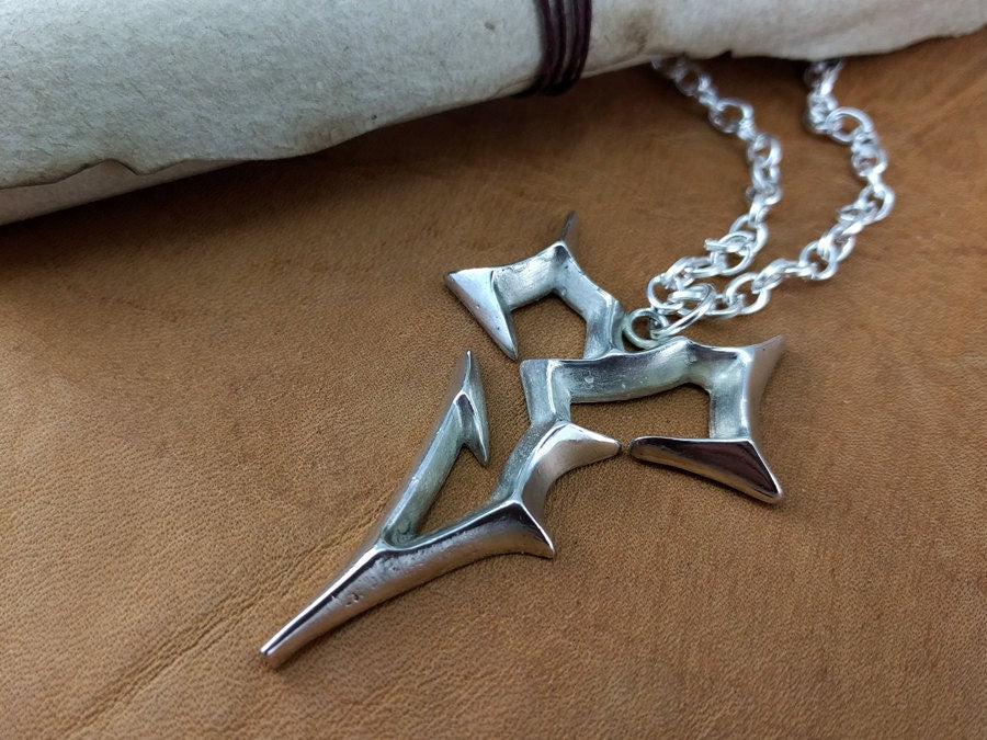 Grand collier Tidus en argent sterling de Final Fantasy X