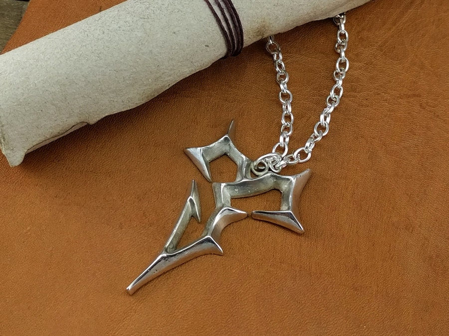 Grand collier Tidus en argent sterling de Final Fantasy X