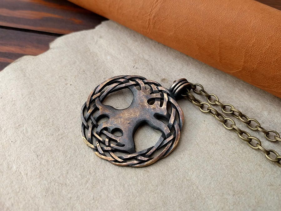Viking Norse Yggdrasil Tree of Life Pendant Necklace Jewelry Amulet - Baldur Jewelry