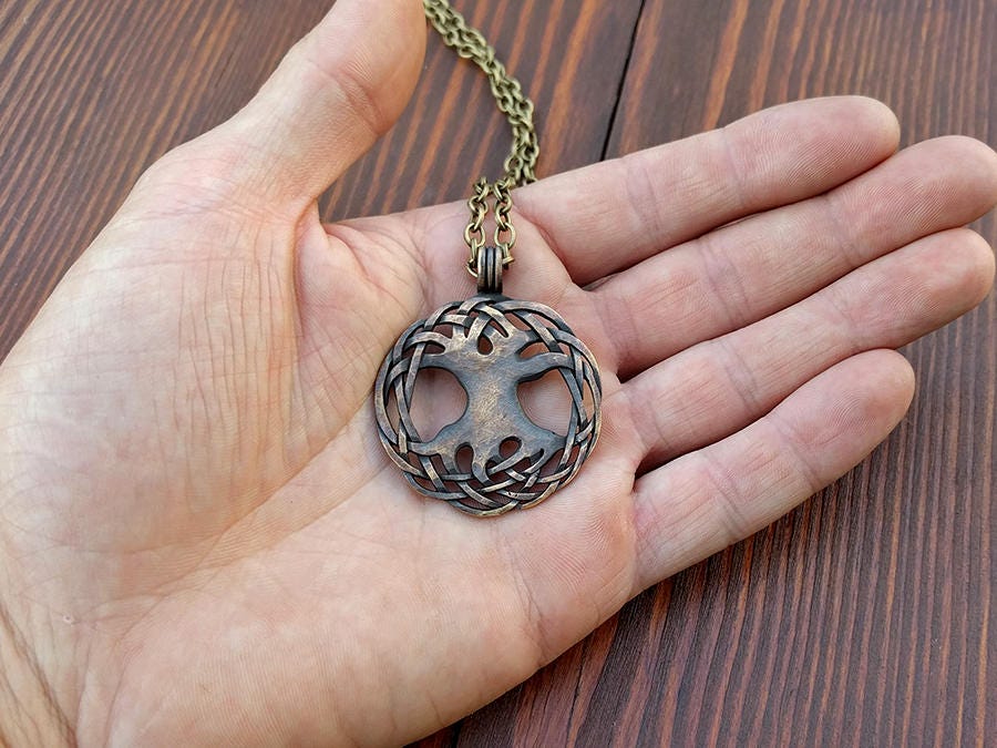 Viking Norse Yggdrasil Tree of Life Pendant Necklace Jewelry Amulet - Baldur Jewelry