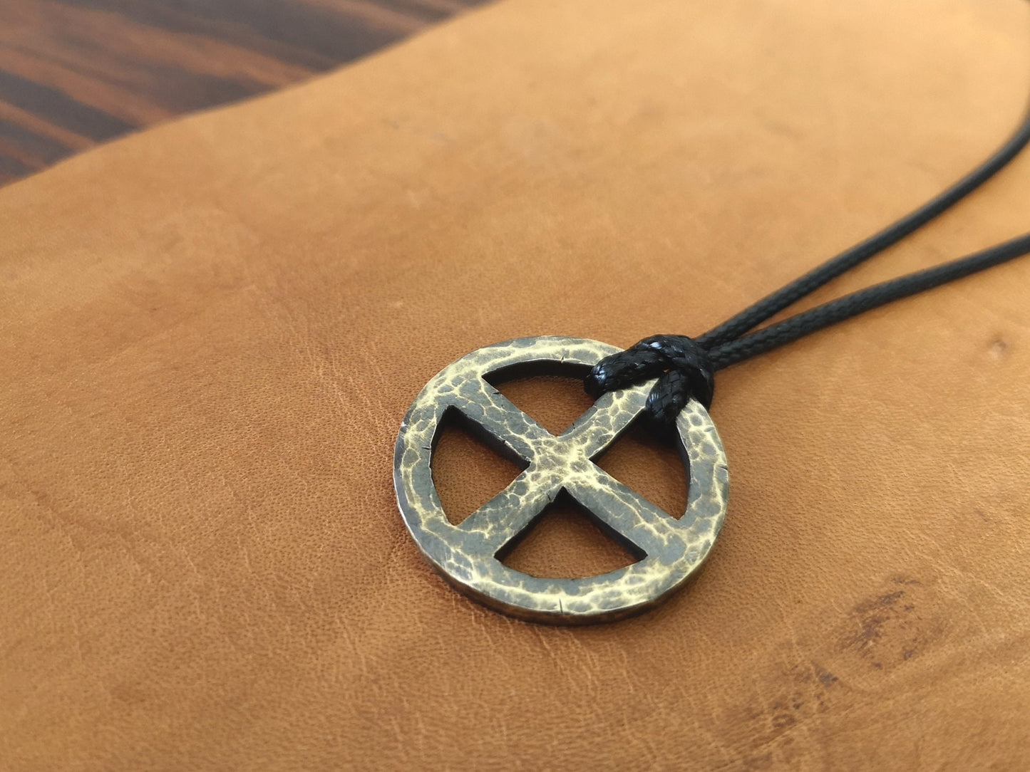 Hand Hammered Solar Cross, Sun Wheel, Viking Cross, Wheel of Life, Viking Norse Jewelry Pendant Necklace - Baldur Jewelry