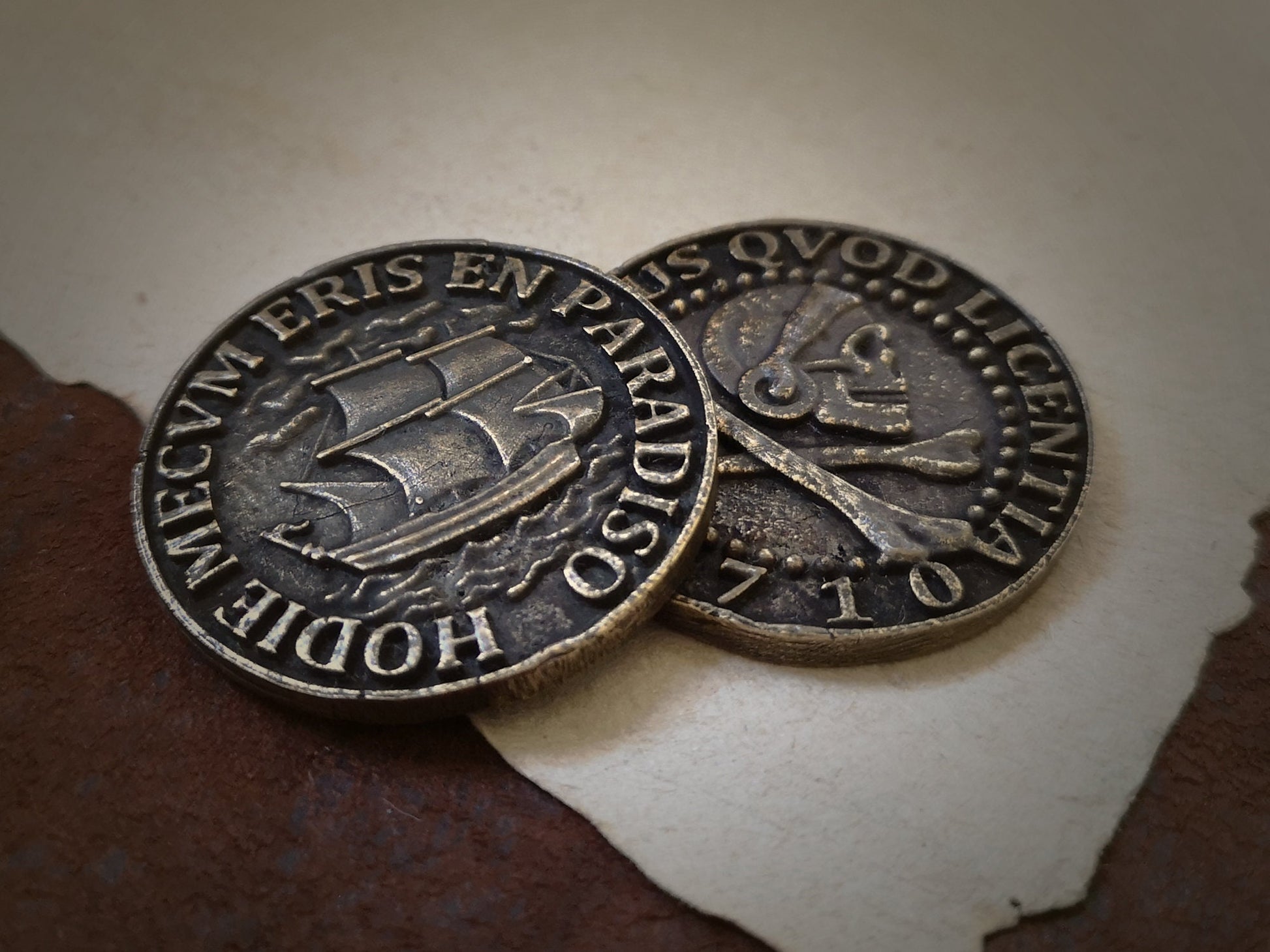 Uncharted 4 Pirate Treasure Coin 2 sided High Quality Replica - Baldur Jewelry