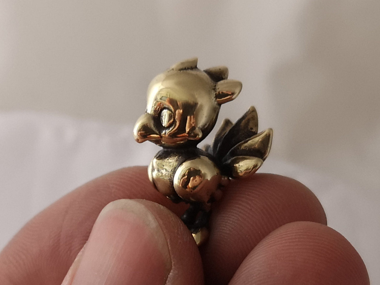 Final Fantasy Chocobo High Polished Metal Miniature Statue from Brass - Baldur Jewelry