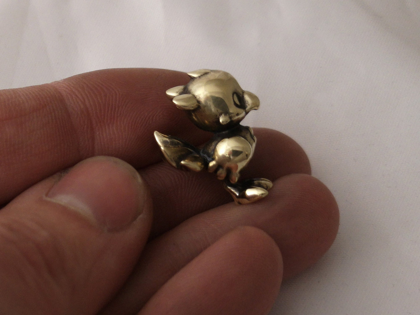 Final Fantasy Chocobo High Polished Metal Miniature Statue from Brass - Baldur Jewelry