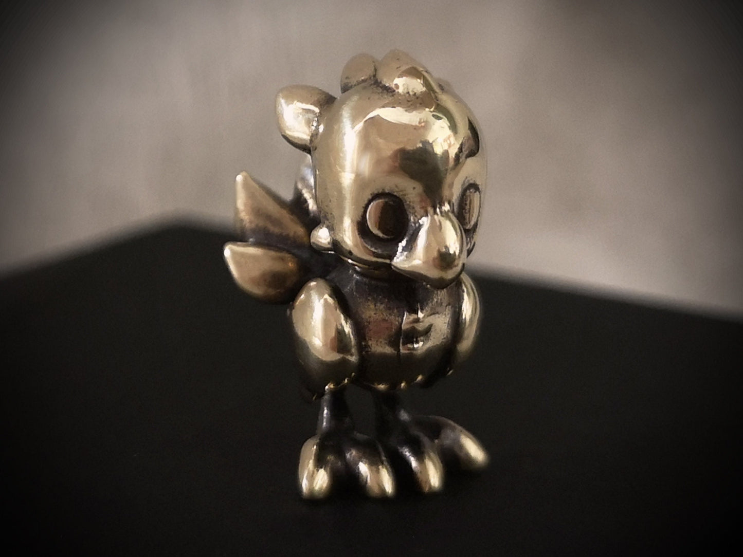 Final Fantasy Chocobo High Polished Metal Miniature Statue from Brass - Baldur Jewelry