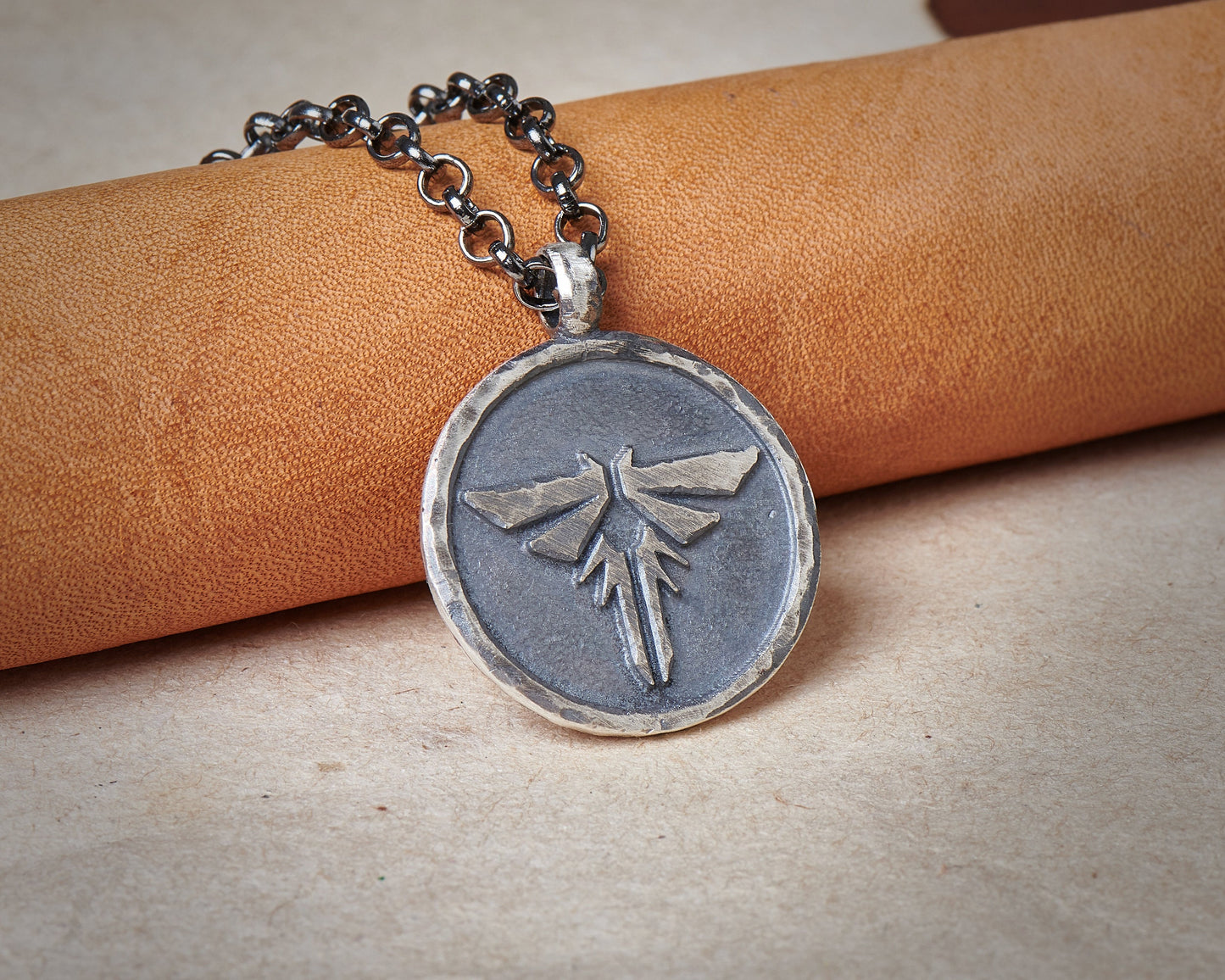 Sterling Silver Last of Us Firefly Fireflies Necklace Pendant Charm - Baldur Jewelry