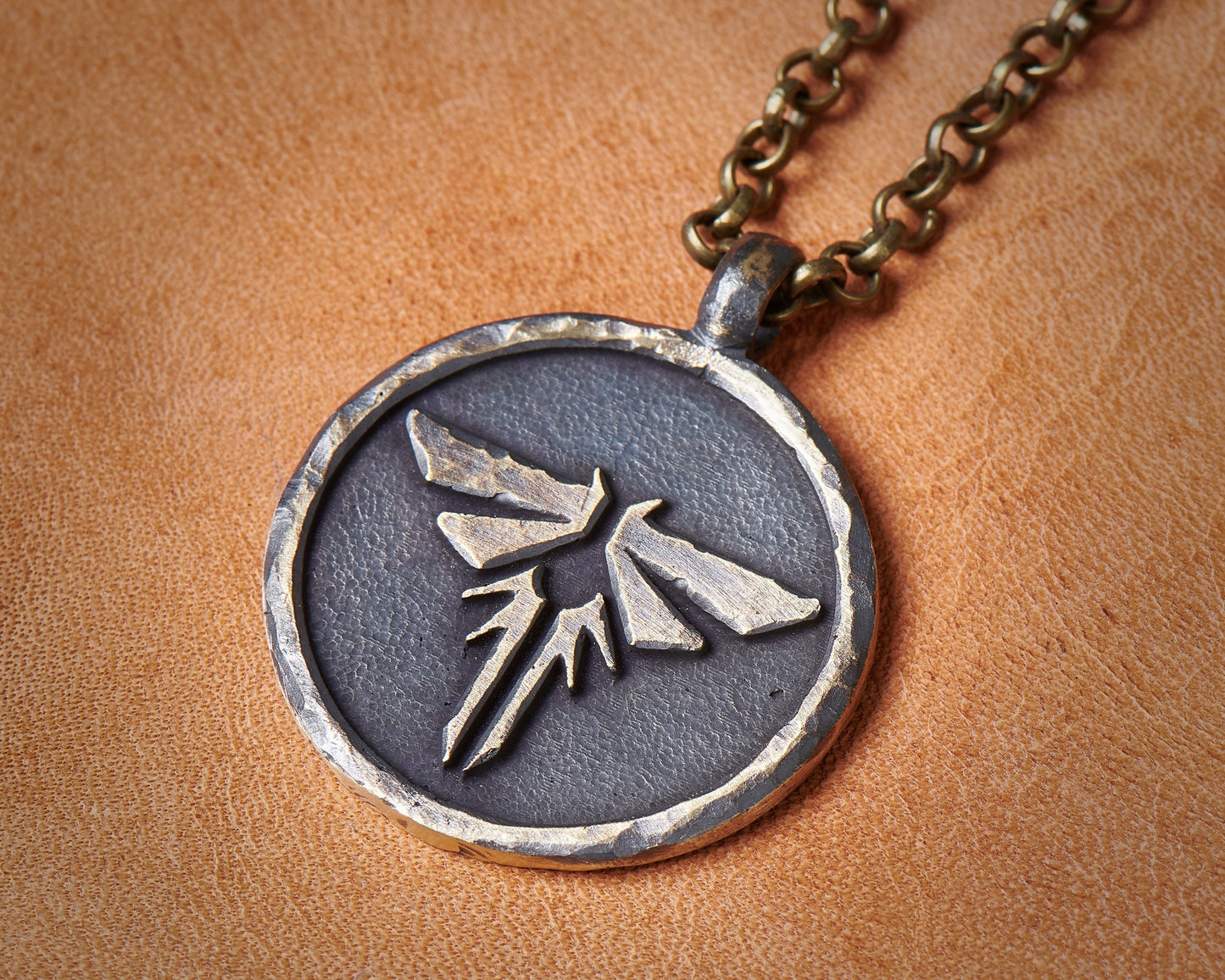 Sterling Silver Last of Us Firefly Fireflies Necklace Pendant Charm - Baldur Jewelry