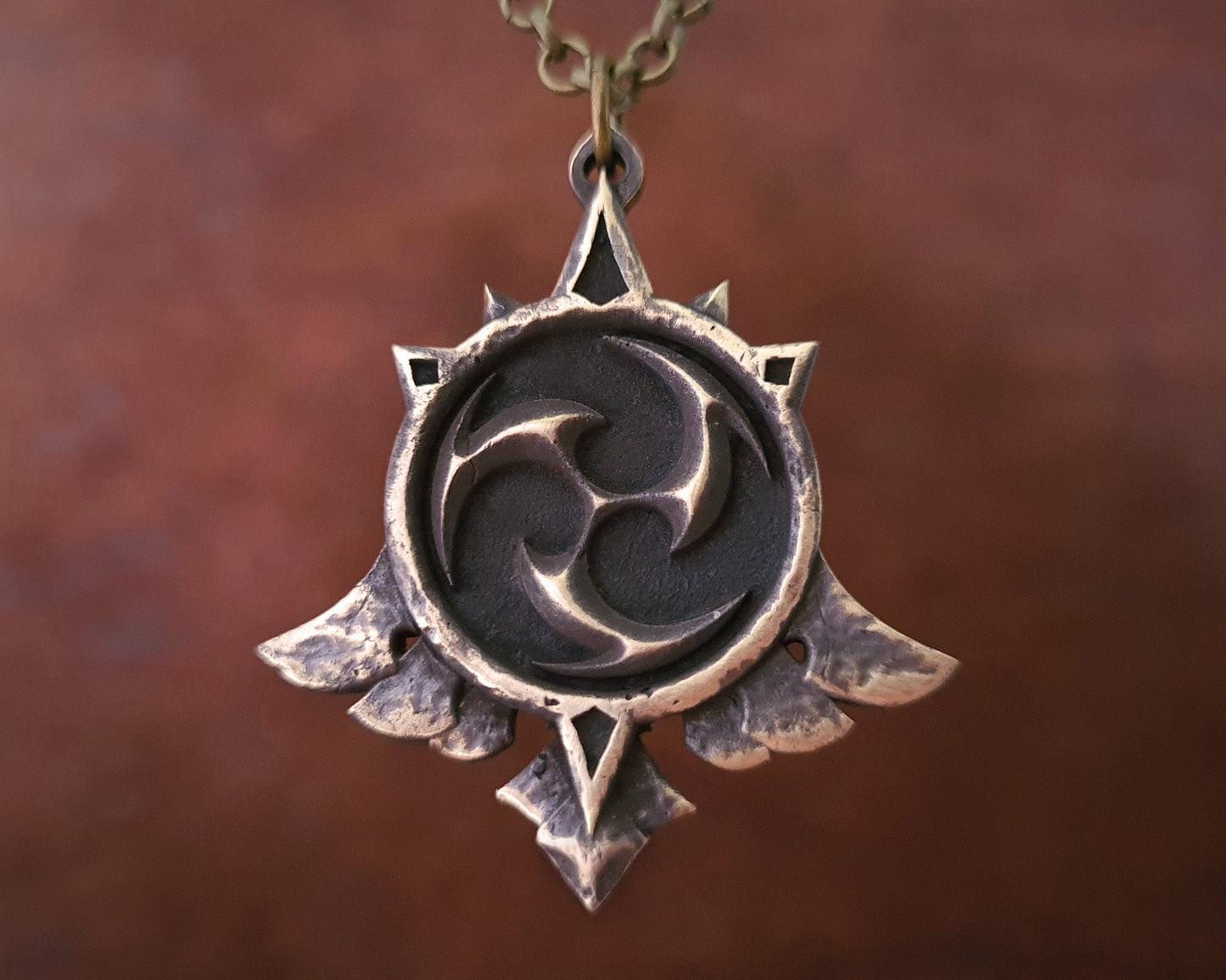 Genshin Impact Vision Real Metal Necklace Mondstadt Anemo Cryo Dendro Electro Geo Hydro Pyro Style Pendant Charm Jewelry - Baldur Jewelry