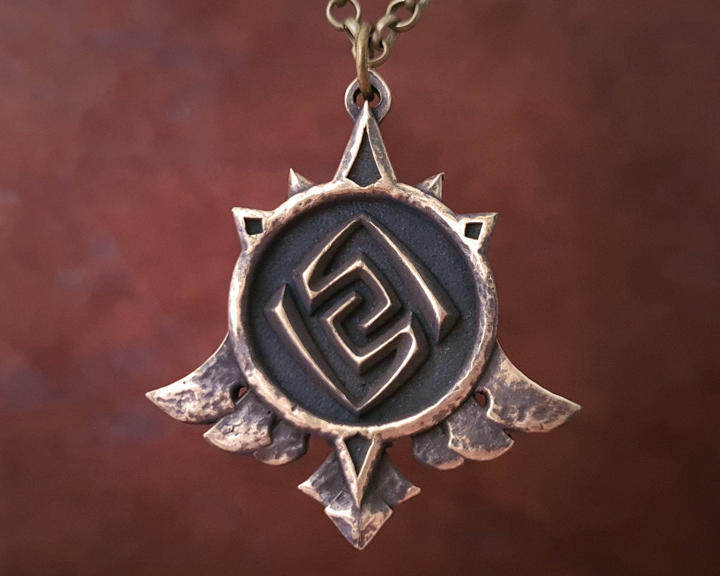 Genshin Impact Vision Real Metal Necklace Mondstadt Anemo Cryo Dendro Electro Geo Hydro Pyro Style Pendant Charm Jewelry - Baldur Jewelry