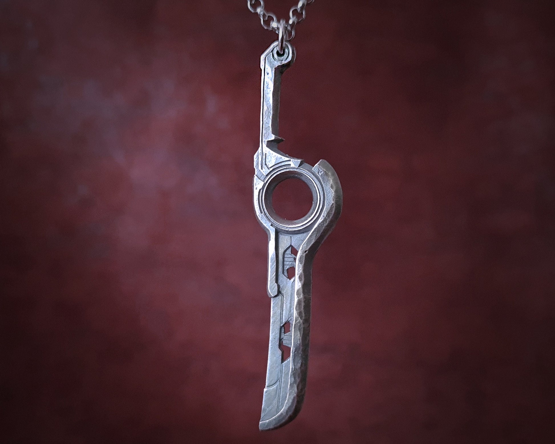 Xenoblade Chronicles Shulk Monado Sword Pendant Necklace Charm - Baldur Jewelry