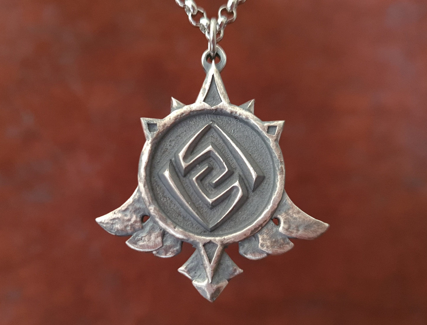 Genshin Impact Vision Real Metal Necklace Mondstadt Anemo Cryo Dendro Electro Geo Hydro Pyro Style Pendant Charm Jewelry - Baldur Jewelry