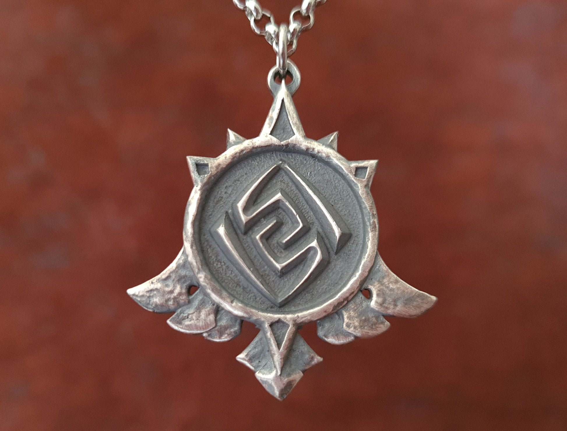 Genshin Impact Vision Real Metal Necklace Mondstadt Anemo Cryo Dendro  Electro Geo Hydro Pyro Style Pendant Charm Jewelry - Baldur Jewelry