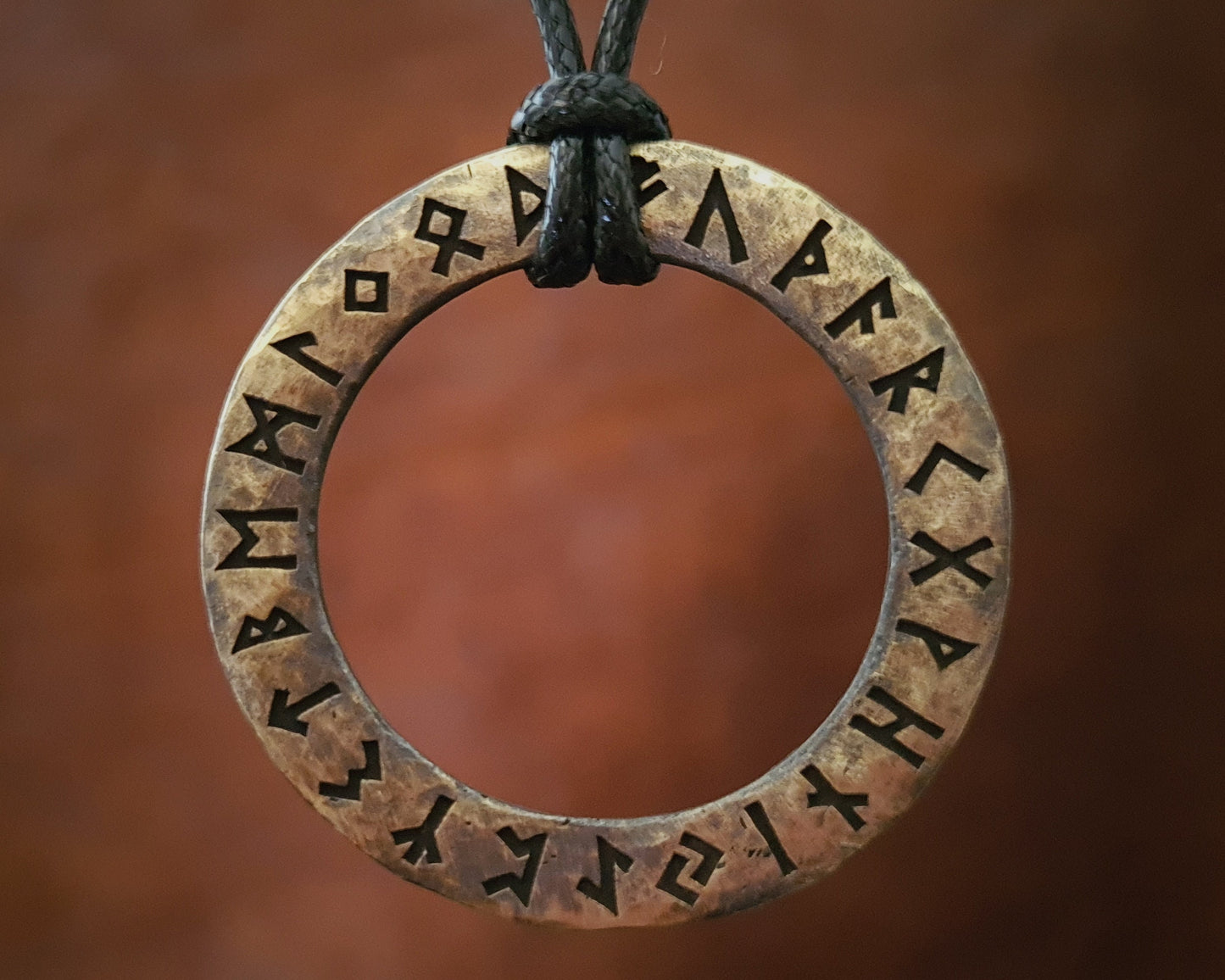 Viking Rune Ring Necklace, Runes Circle, Futhark , Norse mythology, Odin Pendant Jewlery Talisman - Baldur Jewelry