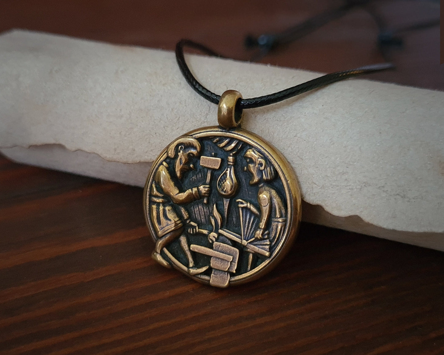 Viking Norse Sigurd Blacksmith Hylestad Pendant Necklace Amulet Charm Jewelry For Student and Teacher or Master and Apprentice - Baldur Jewelry