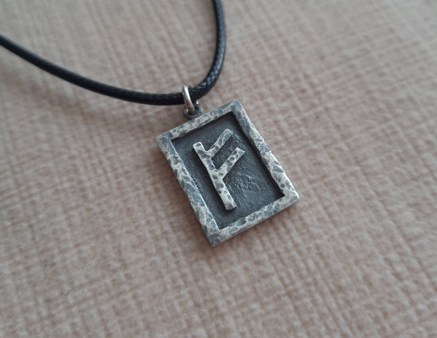 Viking Fehu Rune - Wealth - Viking Norse Jewelry Pendant Necklace - Baldur Jewelry