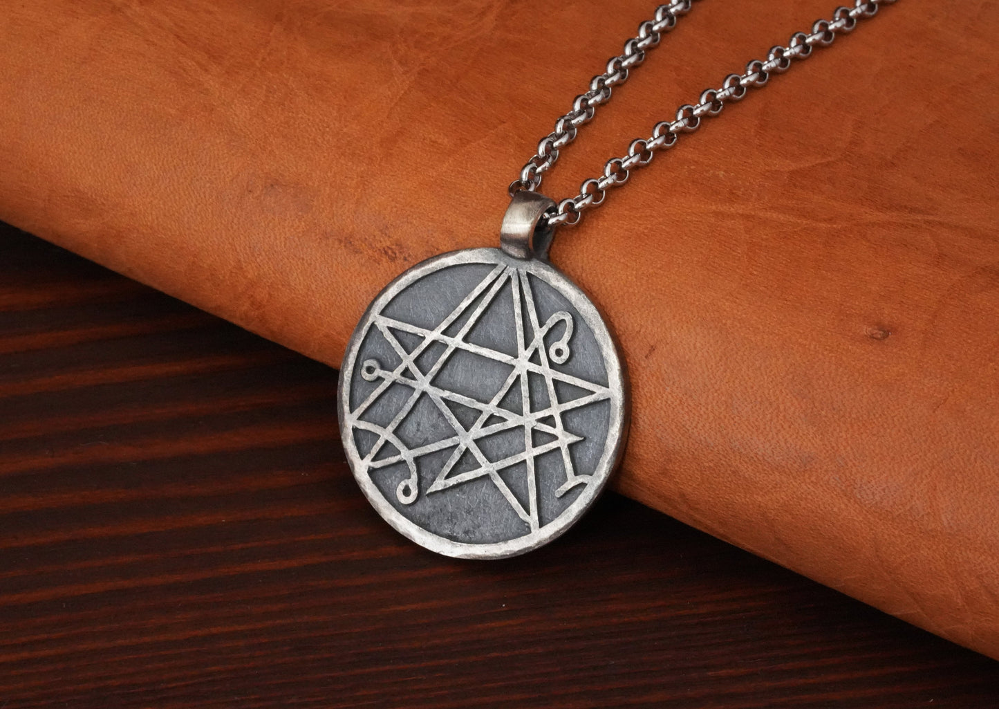 Lovecraft Cthulhu Necronomicum Necklace Pendant Amulet Jewelry - Baldur Jewelry